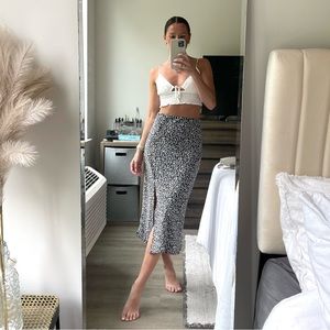 Leopard Print Midi Skirt